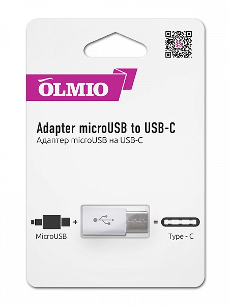 фото Адаптер olmio microusb на usb type c