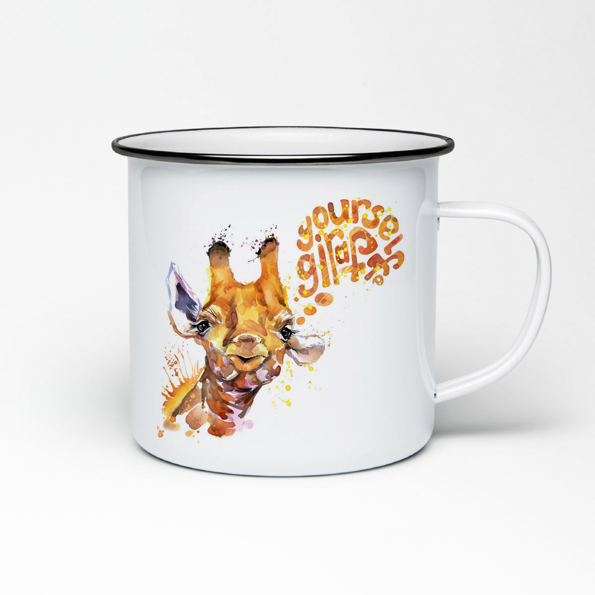 

Кружка металлическая CoolPodarok Краски. Your self giraph. Жираф