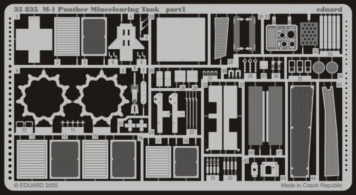 фото Фототравление eduard 35835 m-1 panther mineclearing tank 1/35