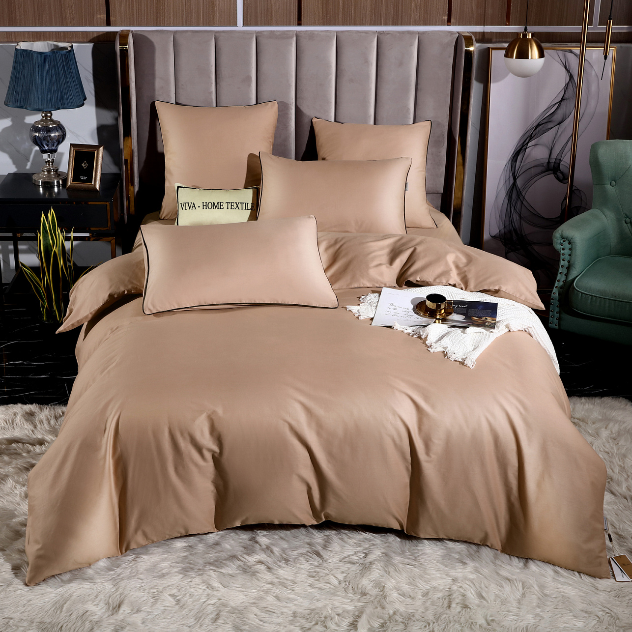 фото Комплект постельного белья ситрейд из элитного сатина евро