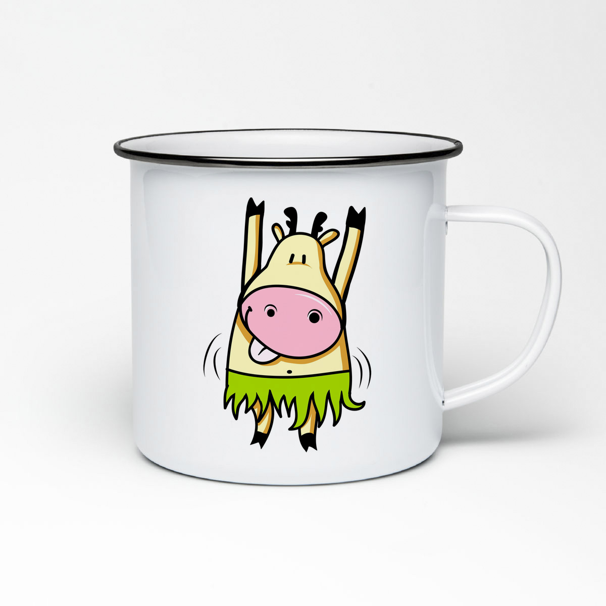 

Кружка металлическая CoolPodarok Иллюстрация.Веселая корова