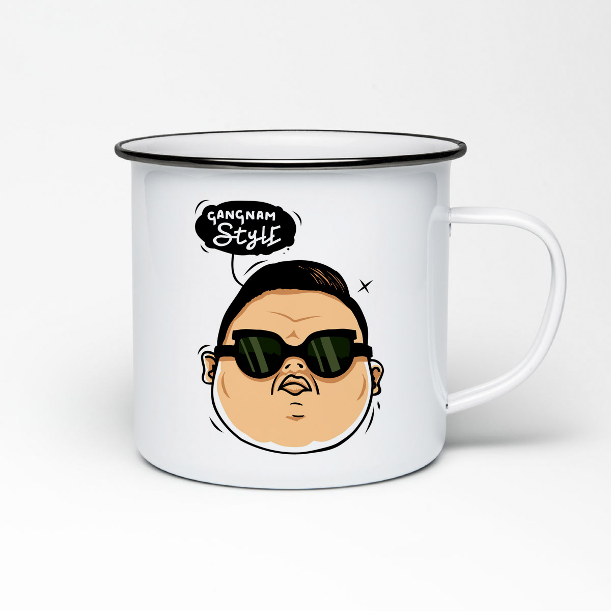 

Кружка металлическая CoolPodarok Прикол. Gangnam style