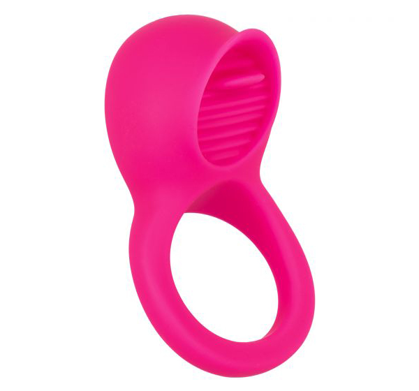 фото Эрекционное кольцо rechargeable teasing tongue enhancer california exotic ярко-розовый california exotic novelties