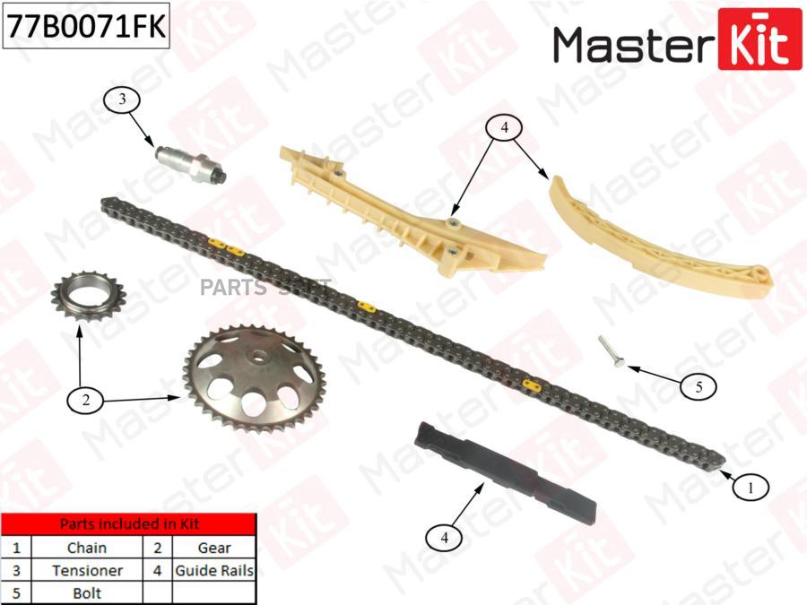 Комплект Цепи Грм Saab 9-3/9-5 2.0-2.3 B203/B235 9 77b0071fk MasterKit арт. 77B0071FK