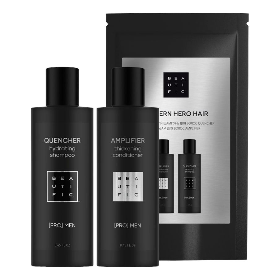 

Косметический набор для волос Beautific Modern Hero Hair для мужчин 2 предмета