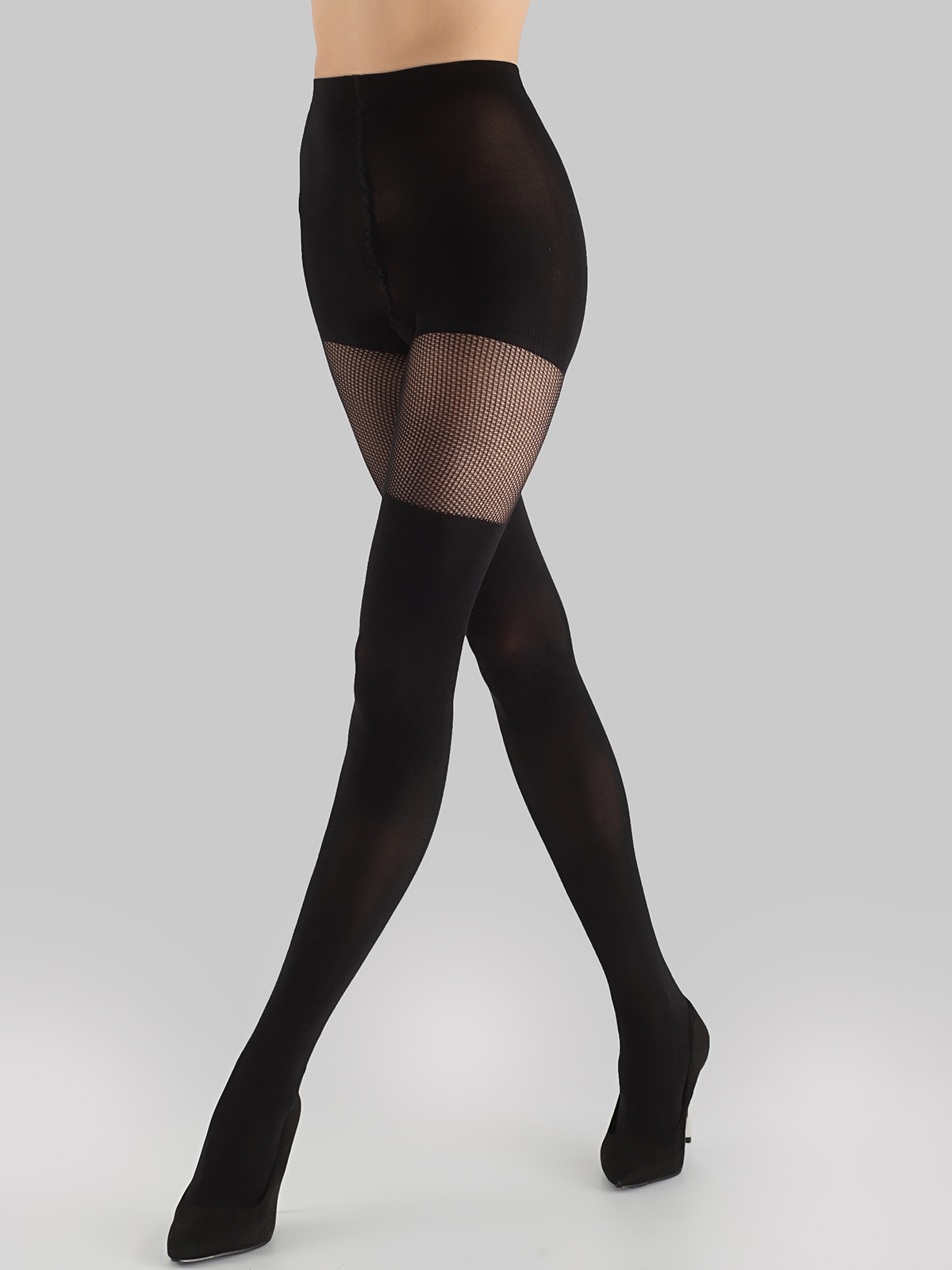 

Колготки женские Giulia FASHION NET UP черные 3 (M), FASHION NET UP
