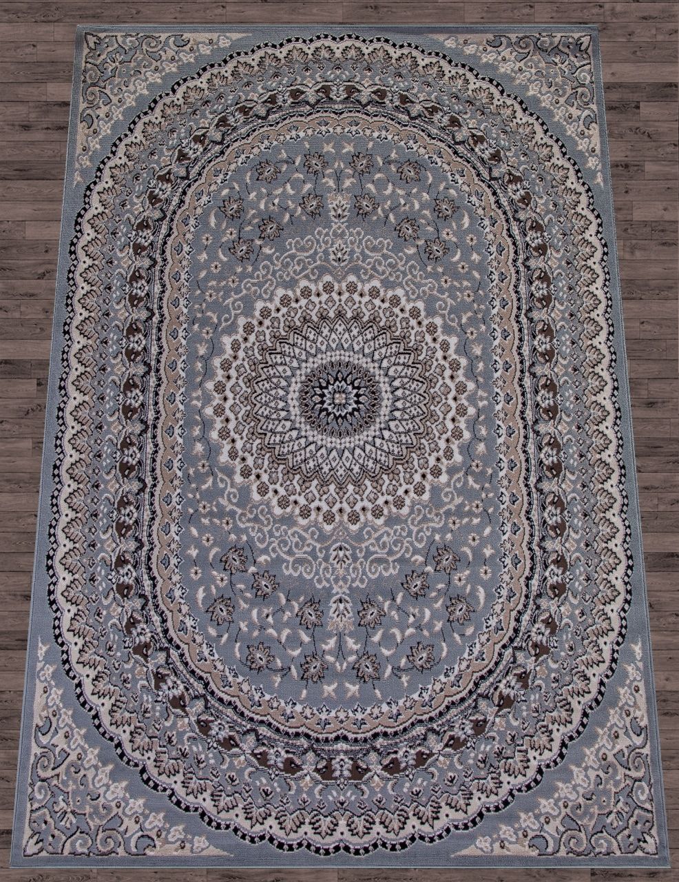 фото Ковер sierra d504 blue-brown merinos