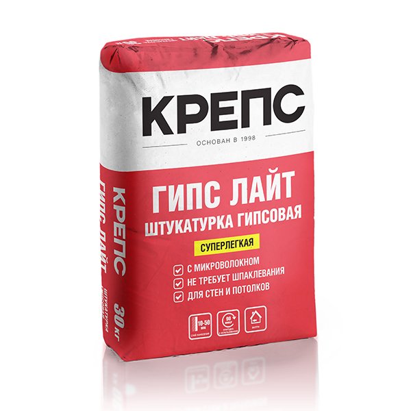 

Штукатурка гипсовая КРЕПС ГИПС ЛАЙТ 30кг *1/42