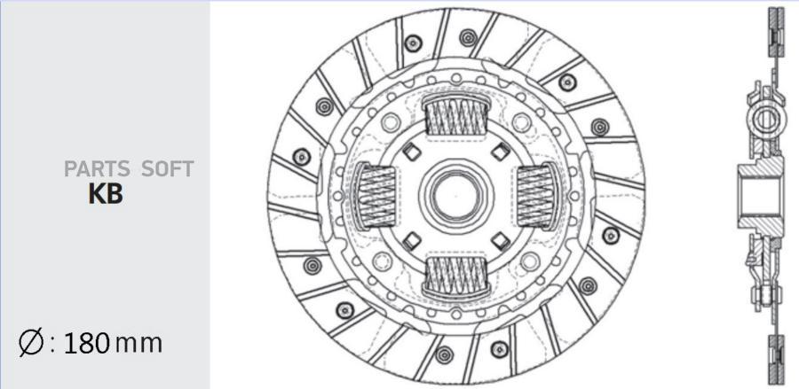 

Диск сцепления DAEWOO Damas (91-) (0.8) (180мм) VALEO PHC