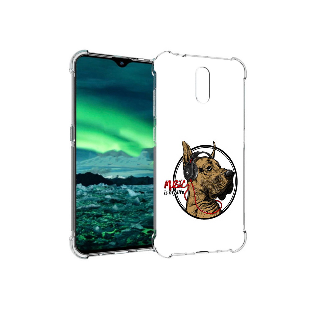 

Чехол MyPads Tocco для Nokia 2.3 музыкальная собака (PT142254.97.490), Прозрачный, Tocco