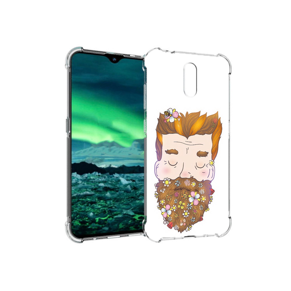 

Чехол MyPads Tocco для Nokia 2.3 мужчина с цветами в бороде (PT142254.97.489), Прозрачный, Tocco