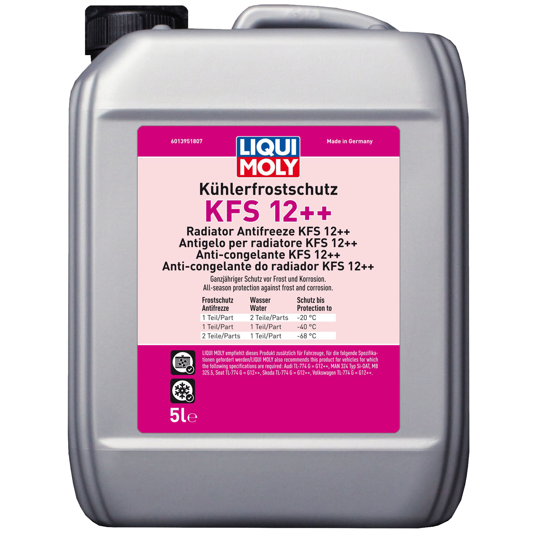 Антифриз концетрат VW TL-774 G (G12++), MB 325.5 LIQUI MOLY 21135