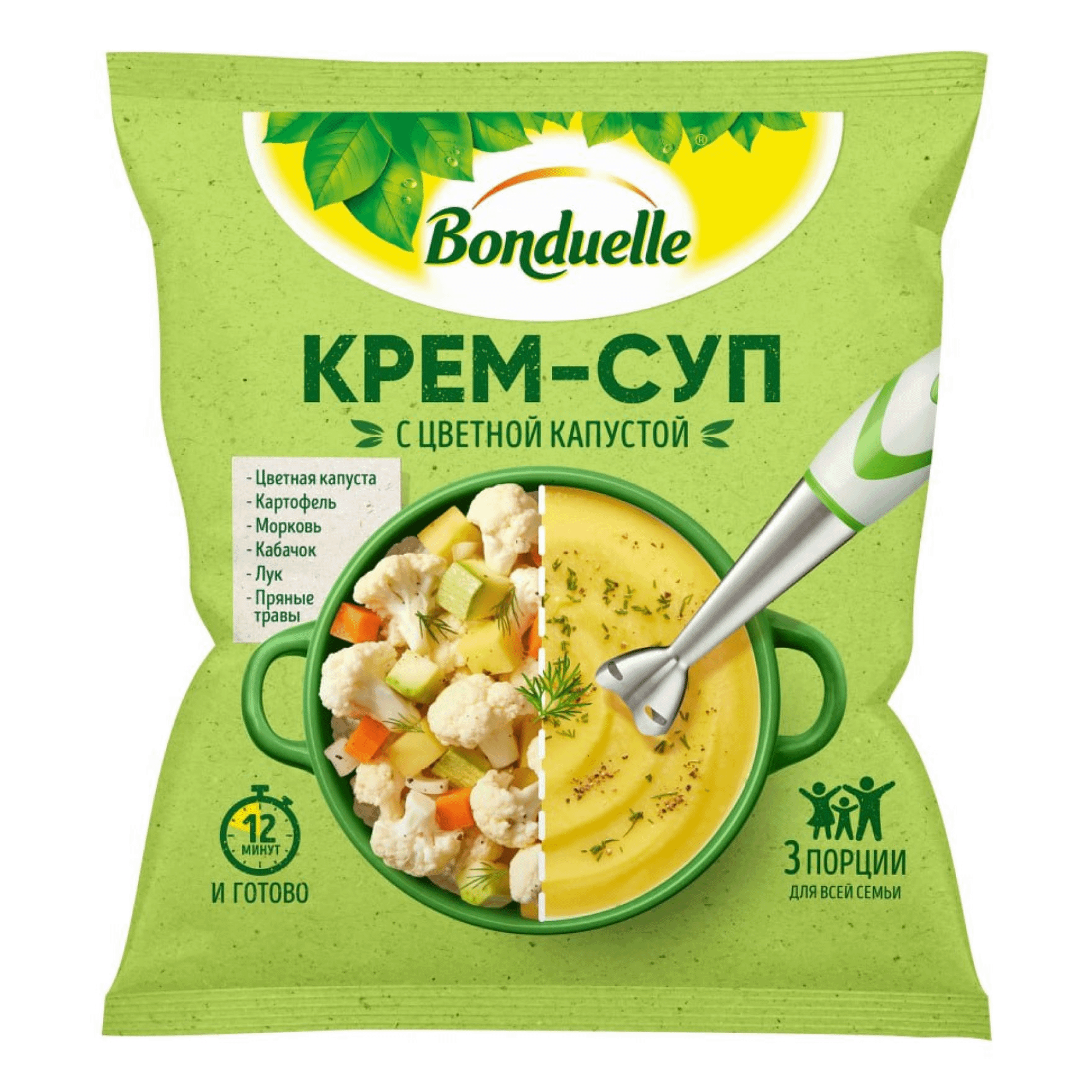 Крем-суп Bonduelle из цветной капусты, замороженный, 350 г