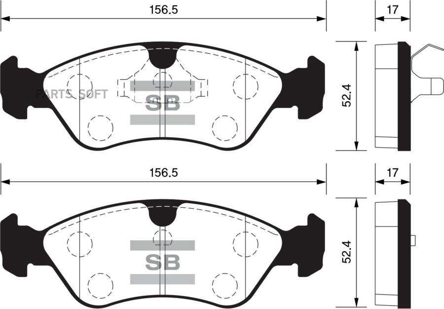 

Тормозные колодки Sangsin brake дисковые SP1078