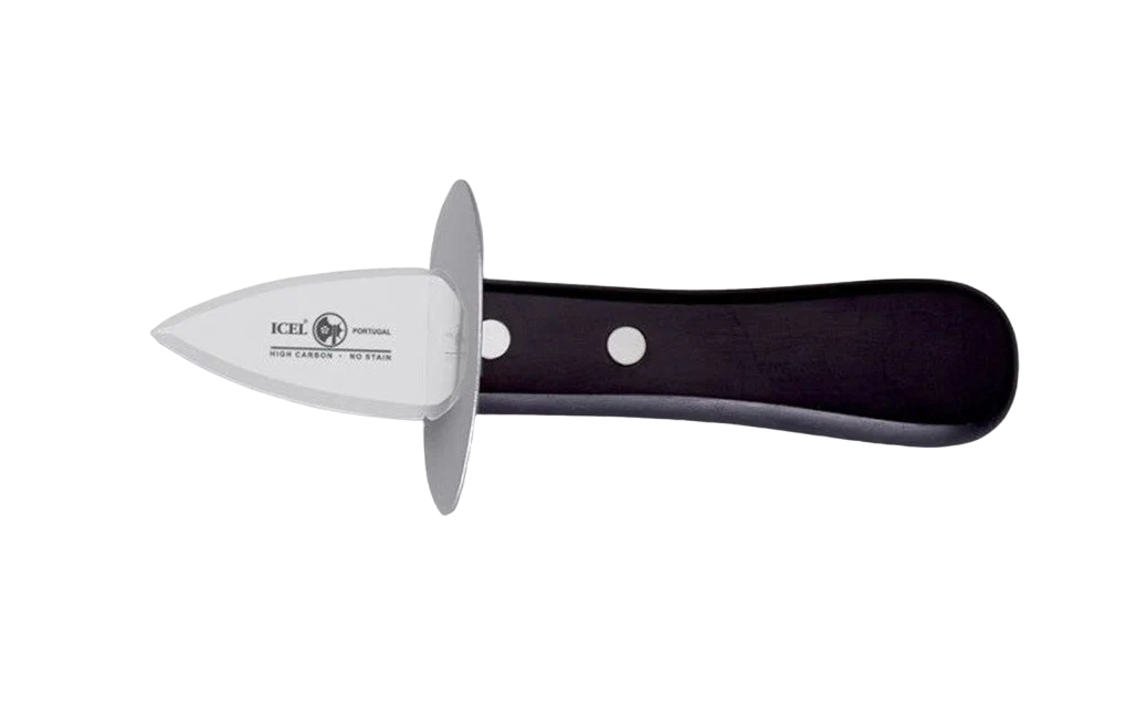 Нож для устриц и колки льда 50/155 мм с ограничителем, ручка черная Icel 1 шт