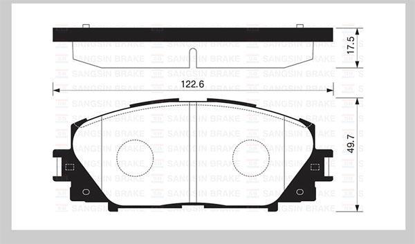 

Тормозные колодки Sangsin brake дисковые SP1377