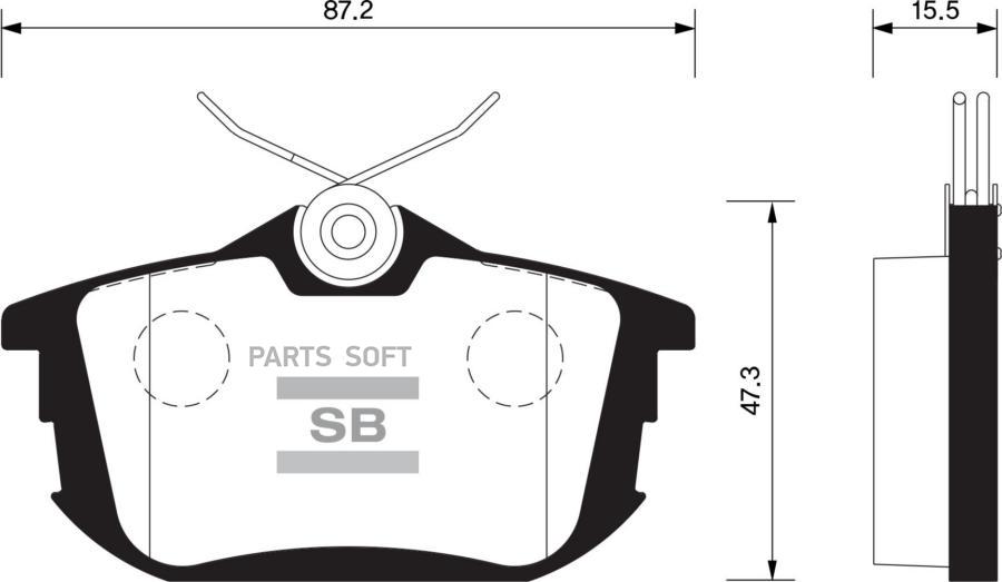 

Тормозные колодки Sangsin brake дисковые SP1531