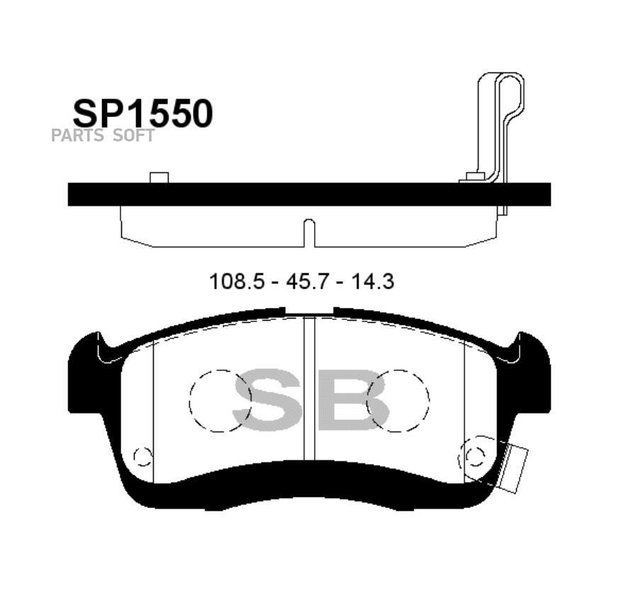 

Тормозные колодки Sangsin brake дисковые SP1550