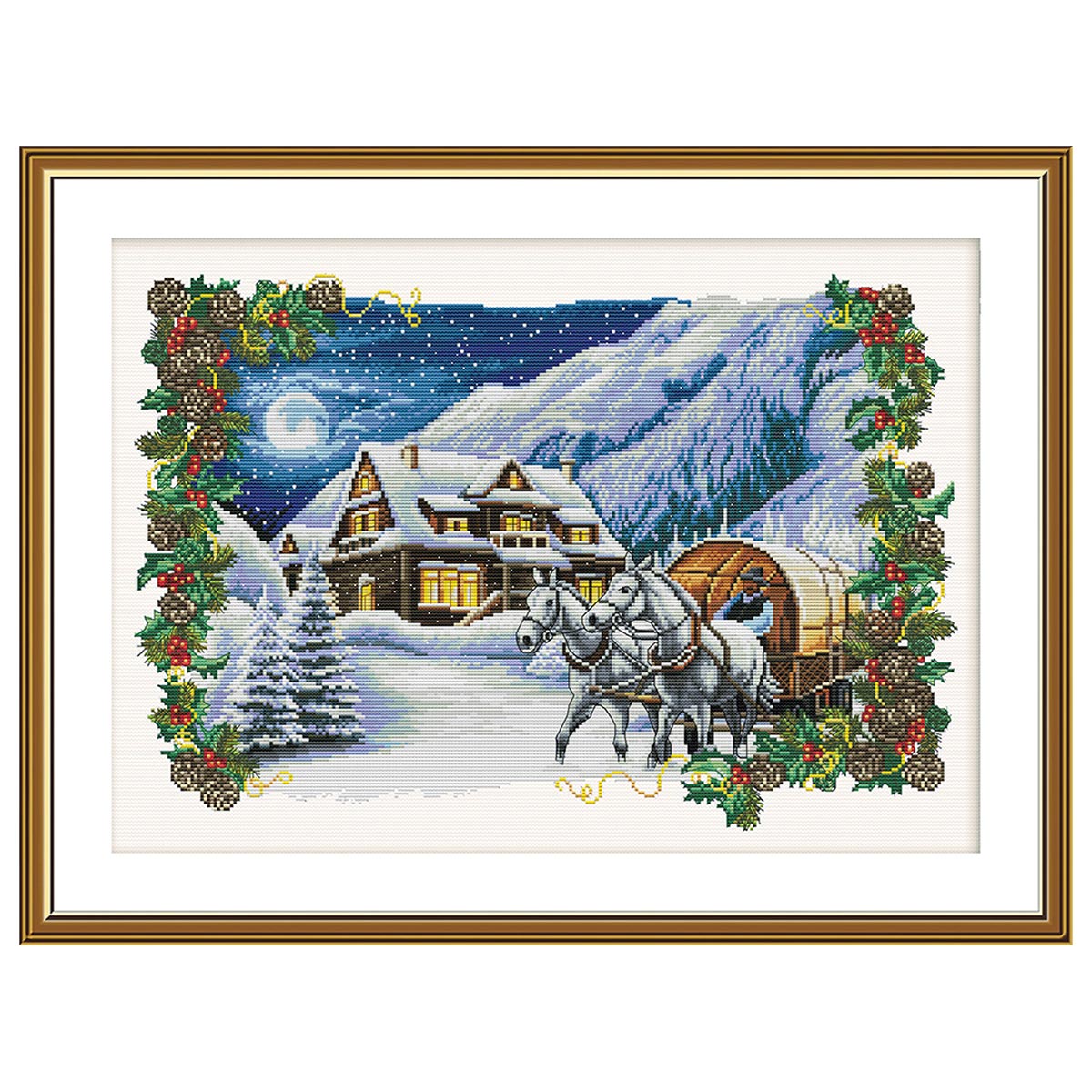 

Набор для вышивания NOVA SLOBODA 'Зимняя ночь' РЕ3534, 29х42 см