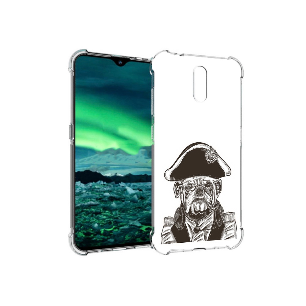

Чехол MyPads Tocco для Nokia 2.3 мопс генерал (PT142254.97.483), Прозрачный, Tocco