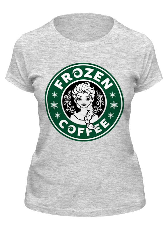 

Футболка женская Printio Frozen coffee серая S, Серый, Frozen coffee