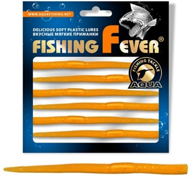 

Мягкая силиконовая приманка червь Aqua FishingFever Eel 120 мм., 12 шт., wh04, Оранжевый, FishingFever Eel