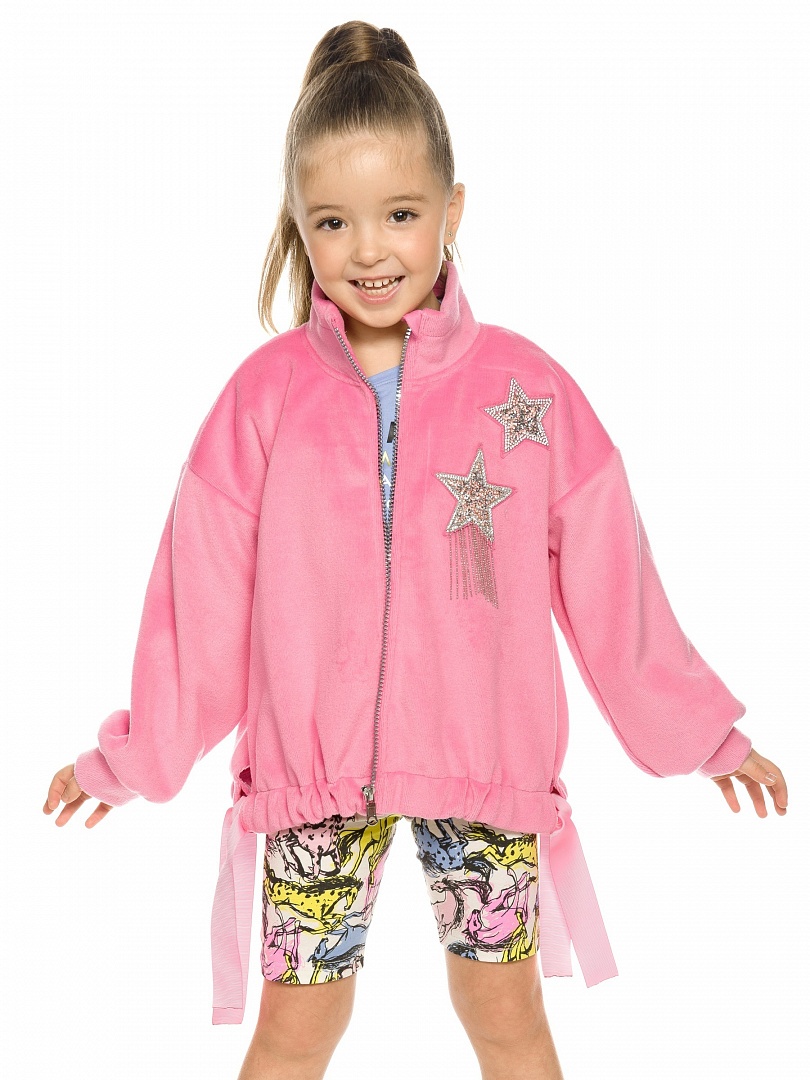 фото Куртка для девочки pelican gfxs3221/розовый(37) р.4 рост98-104