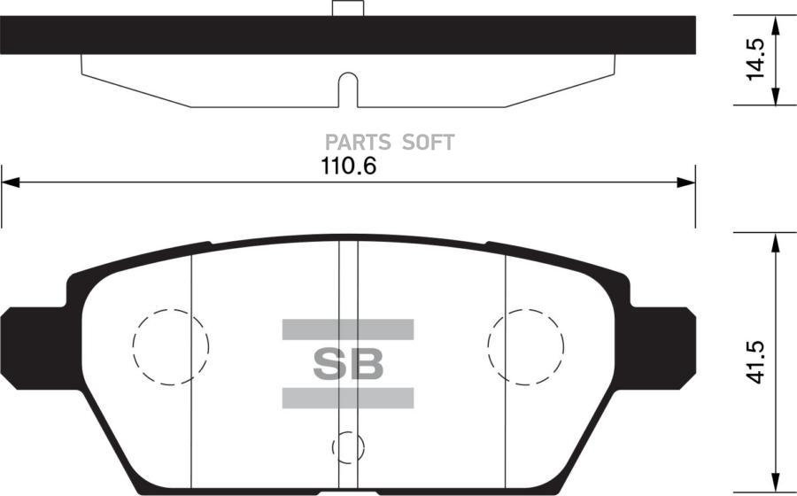 

Тормозные колодки Sangsin brake задние дисковые SP1476