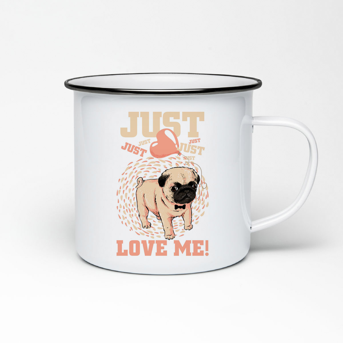 

Кружка металлическая CoolPodarok Иллюстрация. Сбака jast love me