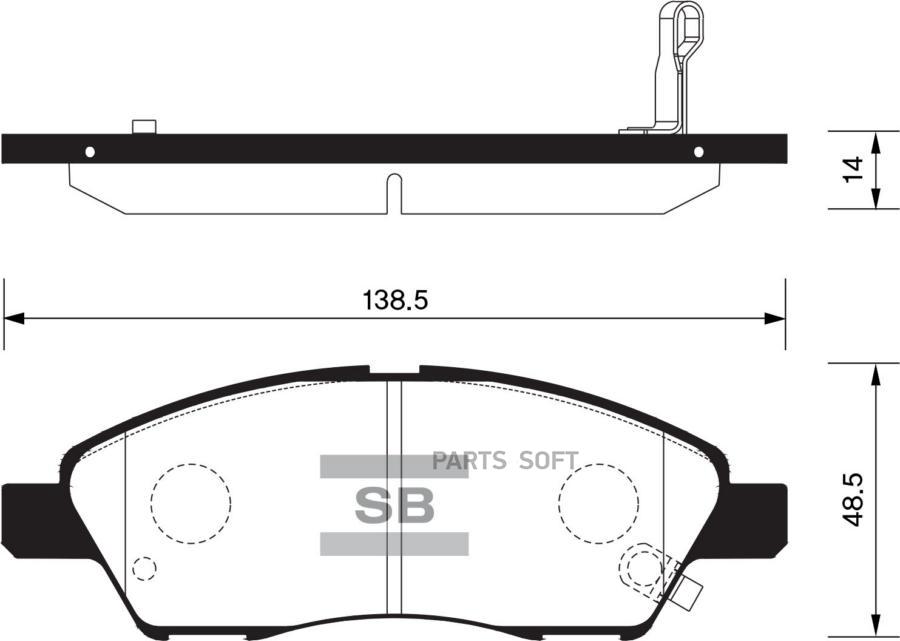 

Тормозные колодки Sangsin brake передние дисковые SP2084