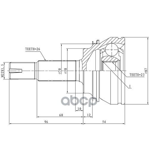 

Шрус Наружный ZIKMAR Z87027R