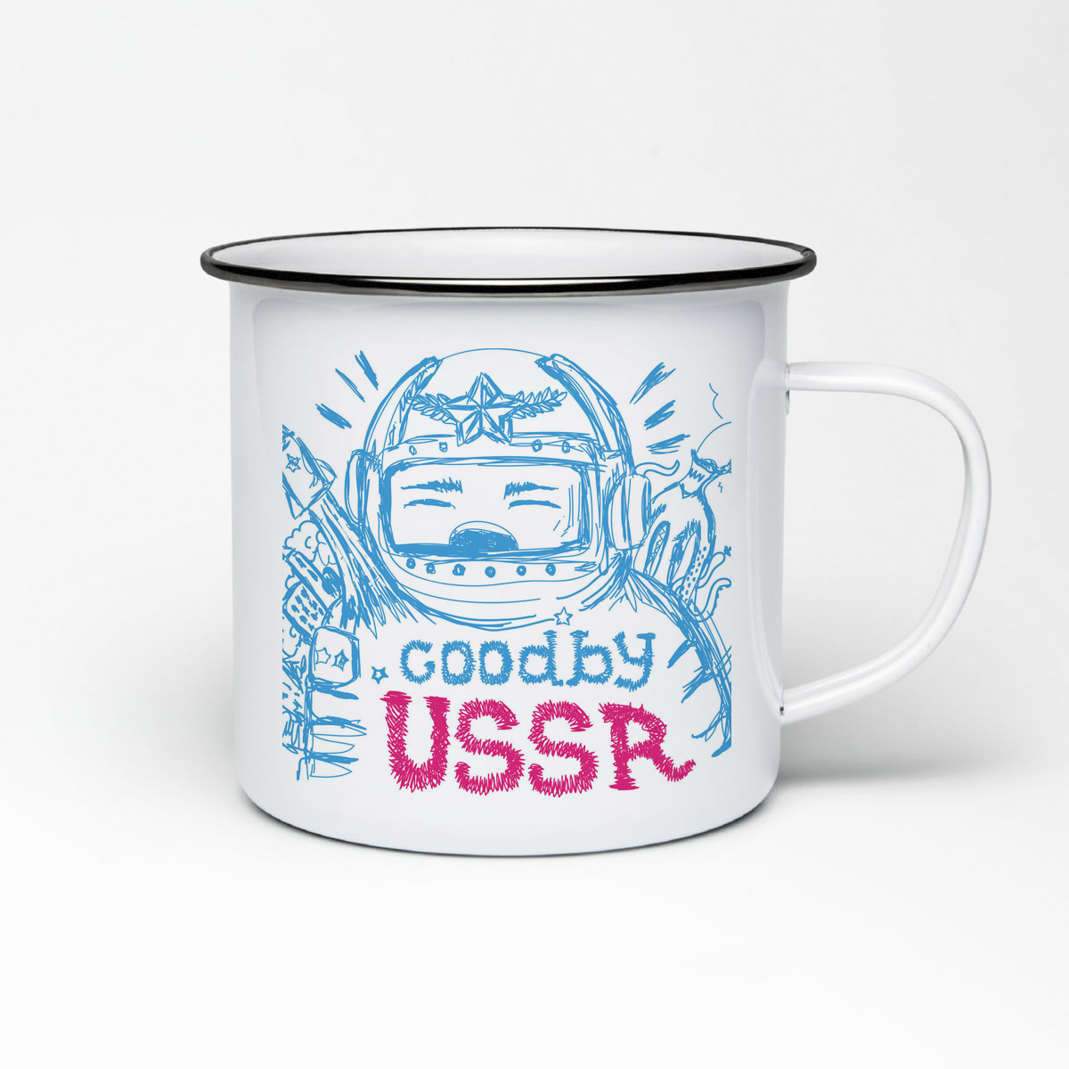

Кружка металлическая CoolPodarok Иллюстрация.Гудбай USSR