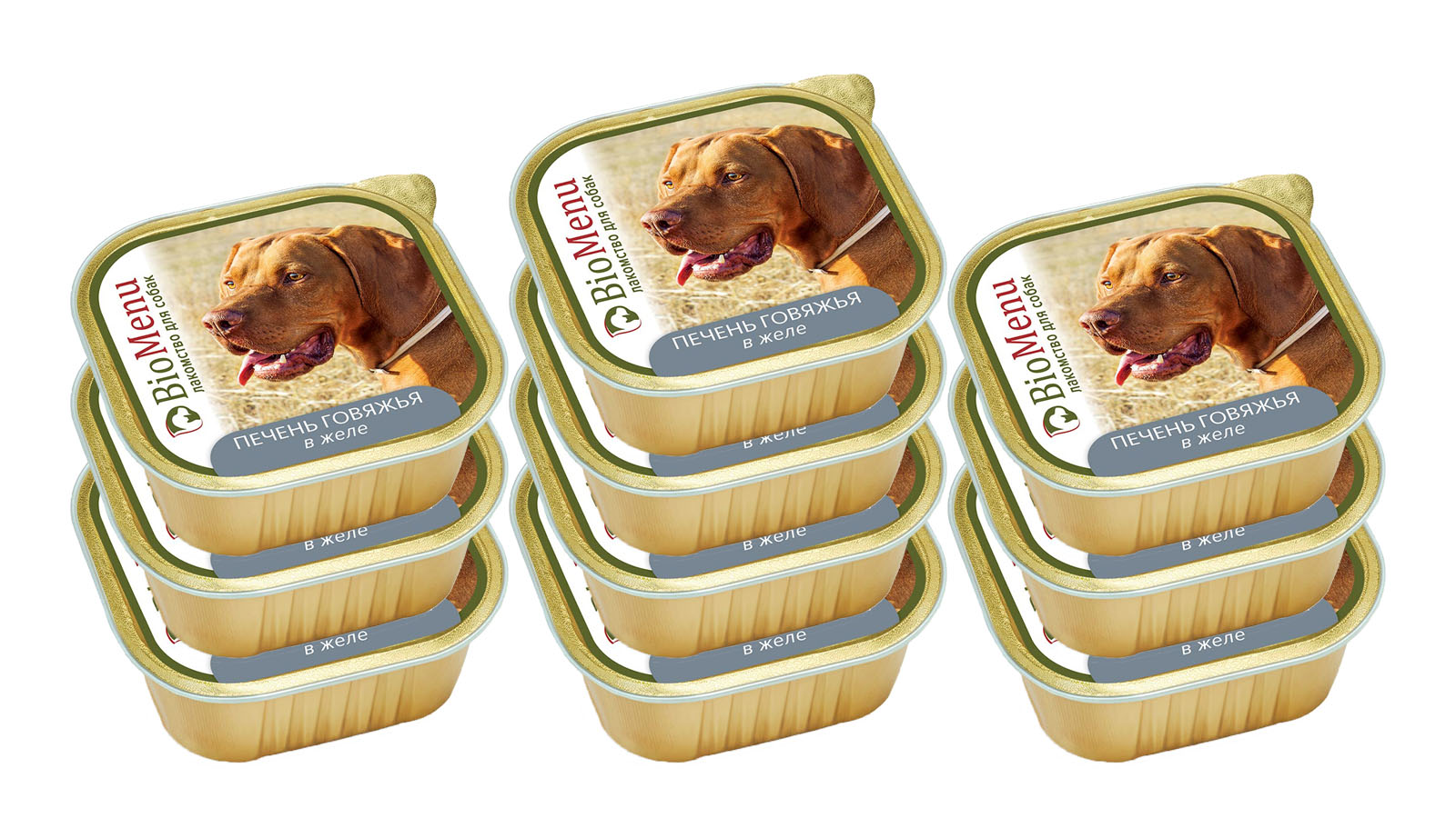 Консервы для собак BioMenu Печень говяжья в желе, 10 шт по 300 г