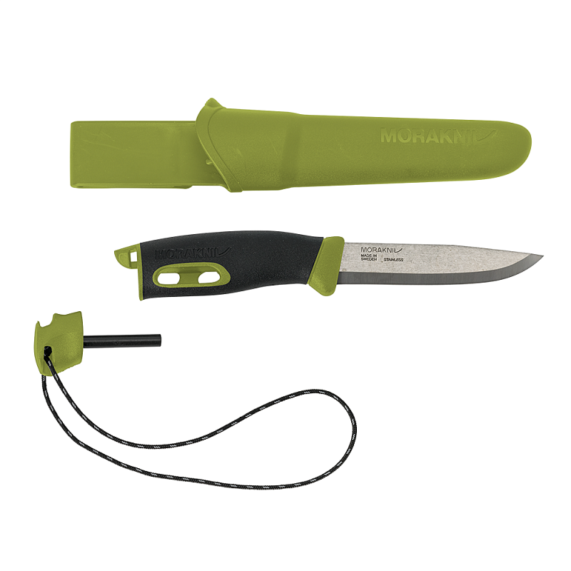 фото Нож morakniv spark green, нержавеющая сталь, цвет зеленый