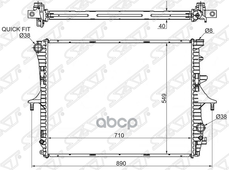 фото Радиатор audi q7 06-//vw touareg/porsche cayenne 02-10 sat арт. ad0007