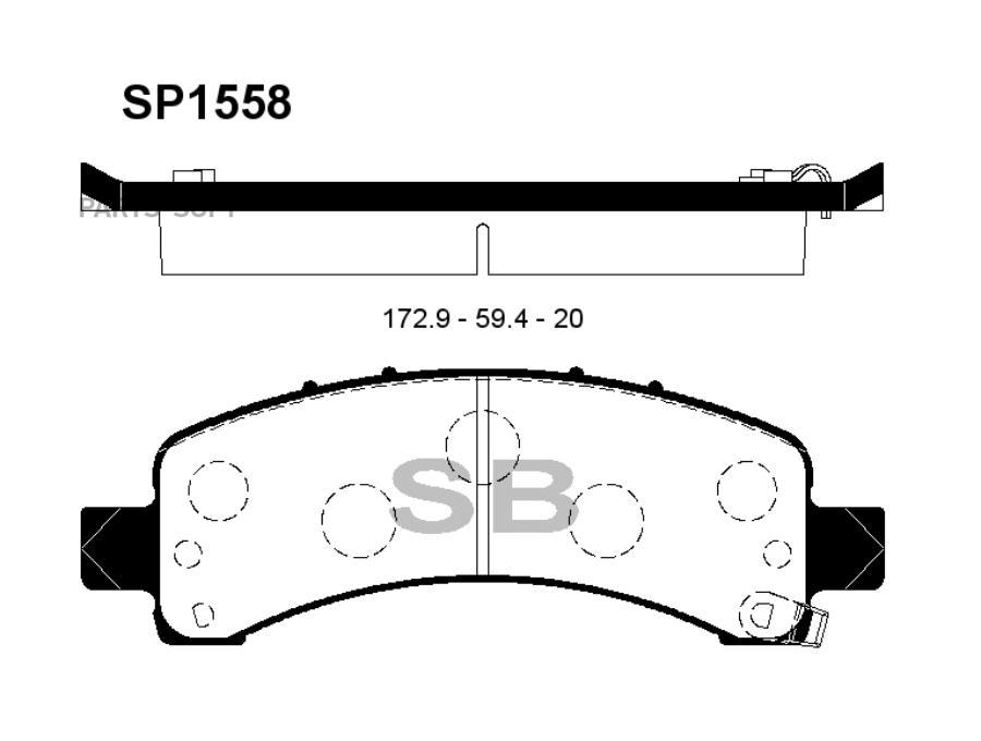 

Тормозные колодки Sangsin brake задние дисковые SP1558