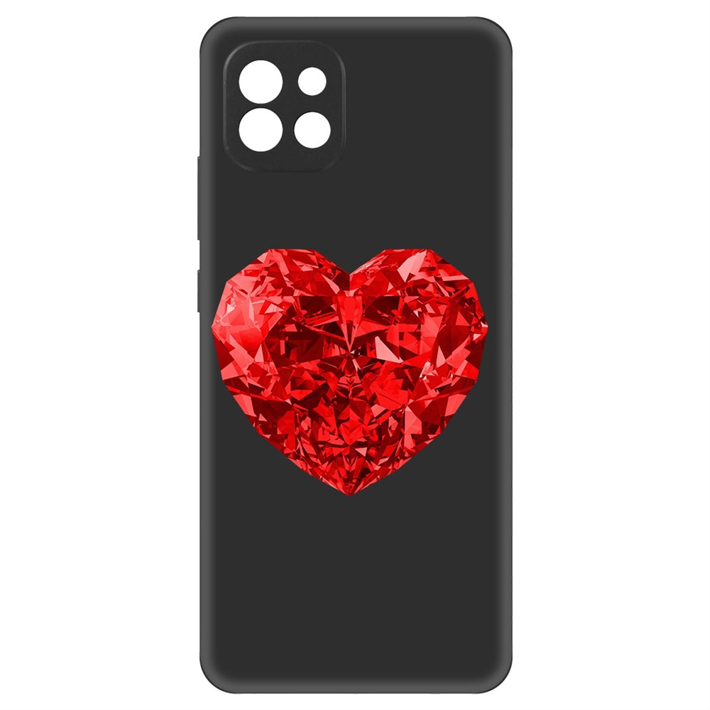 Чехол-накладка Софт Рубиновое сердце для Samsung Galaxy A03 (A035)