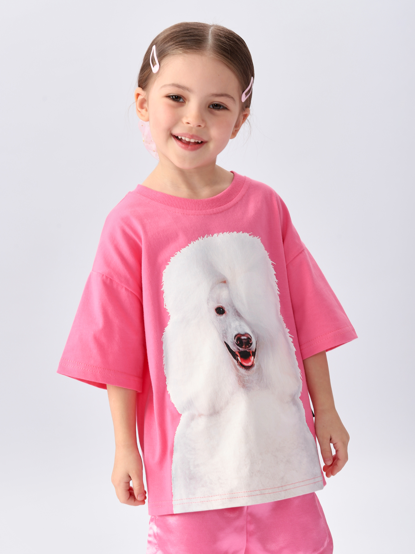 Футболка детская Happy Baby 88501, bright pink (poodle), 110 футболка детская happy baby 88501 bright pink poodle 86