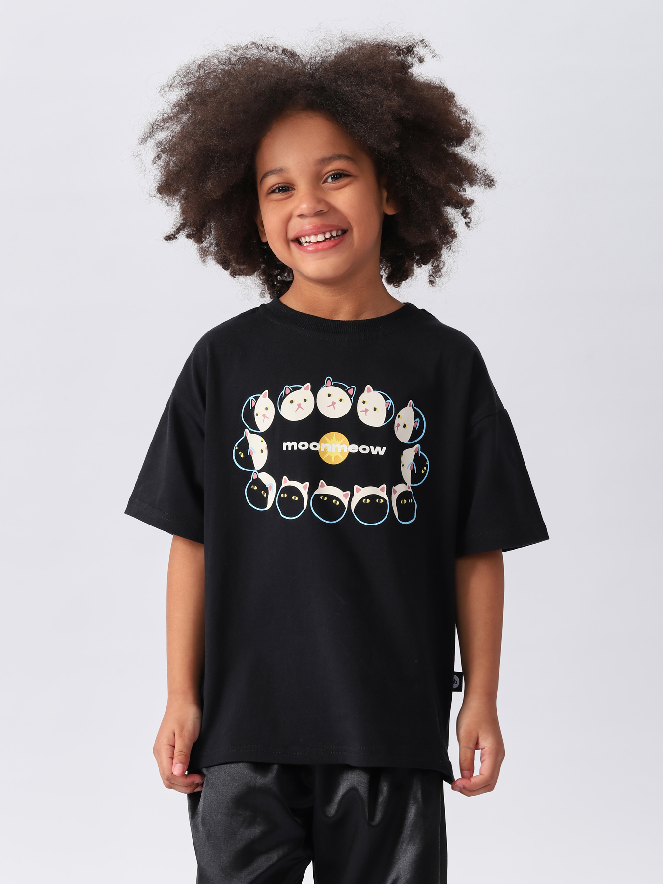 

Футболка детская Happy Baby 88501, black (cats), 98, Черный, 88501
