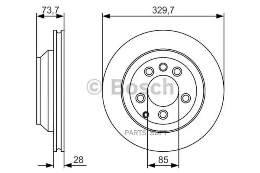 

Тормозной диск Bosch комплект 1 шт. 0986479S20