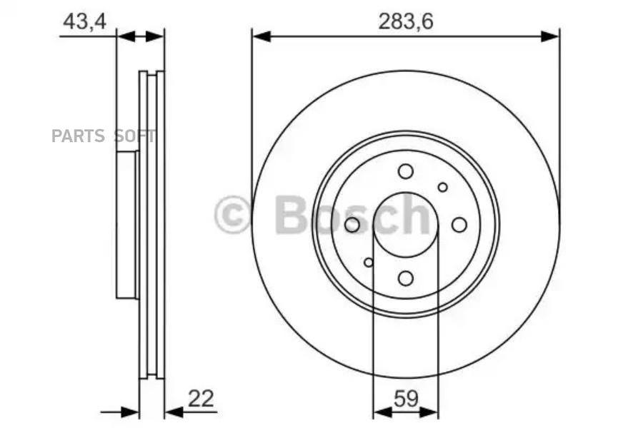 

Тормозной диск Bosch комплект 1 шт. 0986479S01