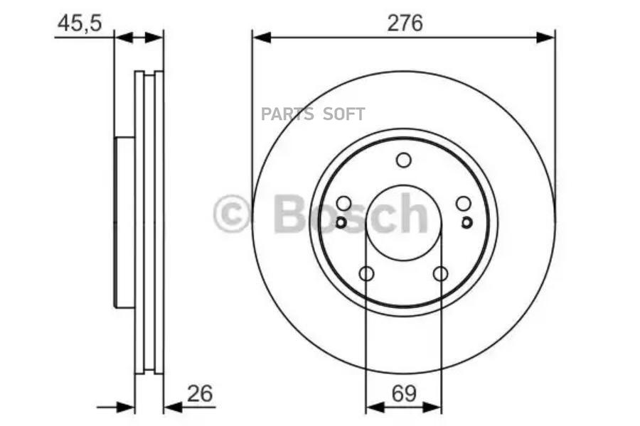 Тормозной диск Bosch комплект 2 шт. 0986479S00