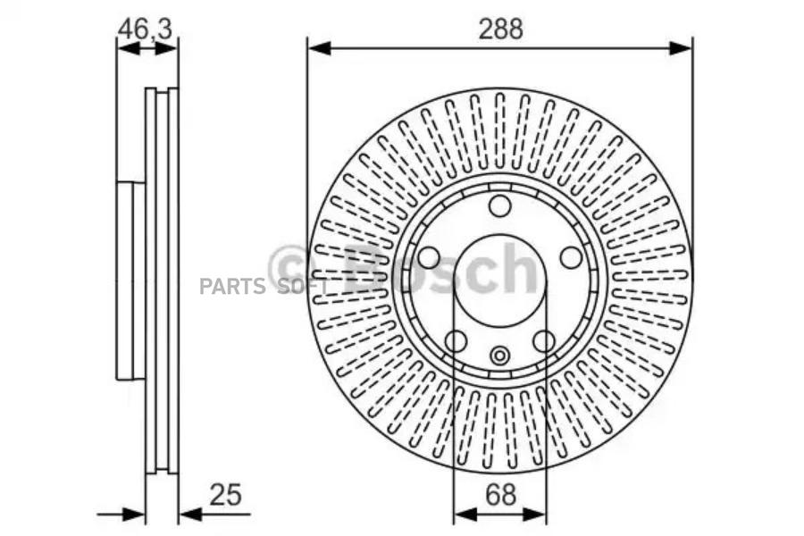 

Тормозной диск Bosch комплект 1 шт. 0986479R82