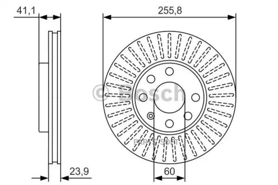 

Тормозной диск Bosch комплект 1 шт. 0986479R76