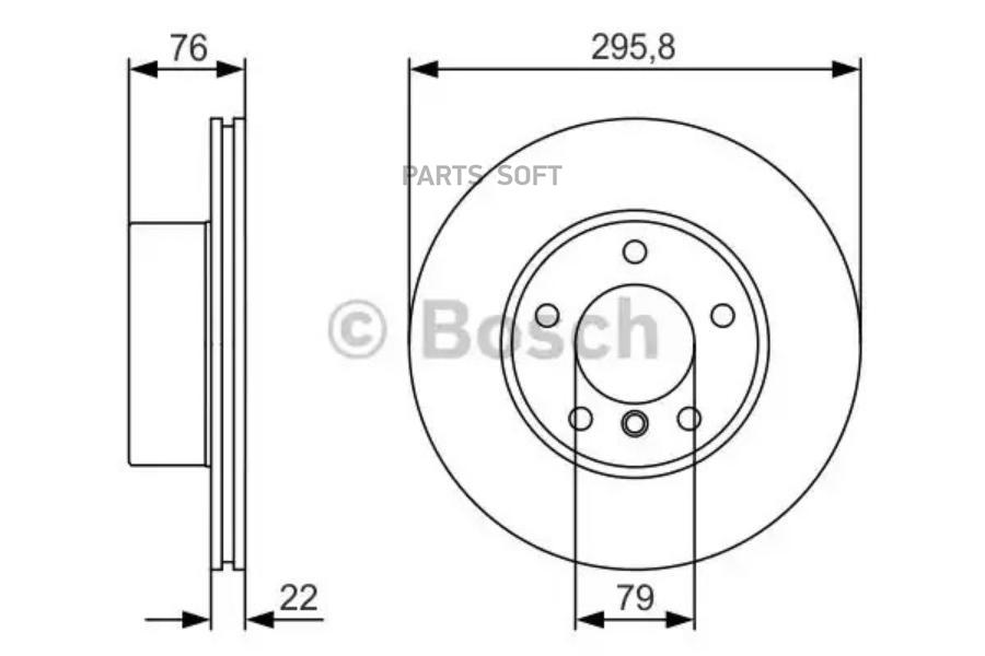 

Тормозной диск Bosch комплект 1 шт. 0986479R72