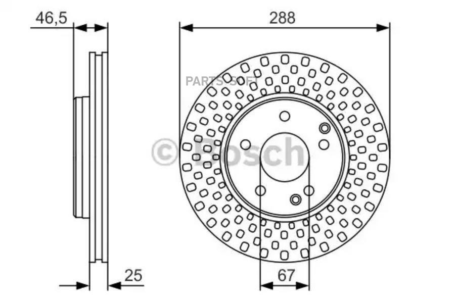 

Тормозной диск Bosch комплект 1 шт. 0986479R69