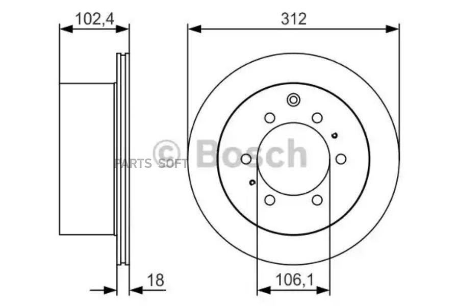 

Тормозной диск Bosch комплект 1 шт. 0986479R57