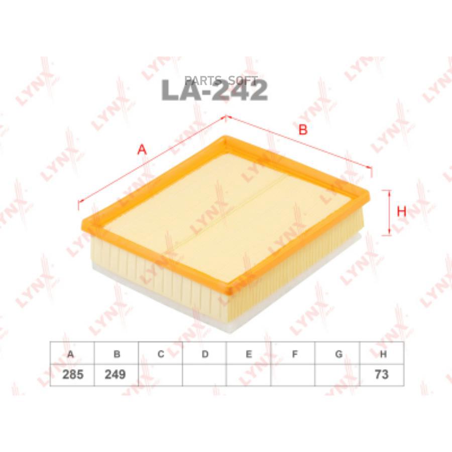 

Фильтр Воздушный LYNXauto арт. LA242
