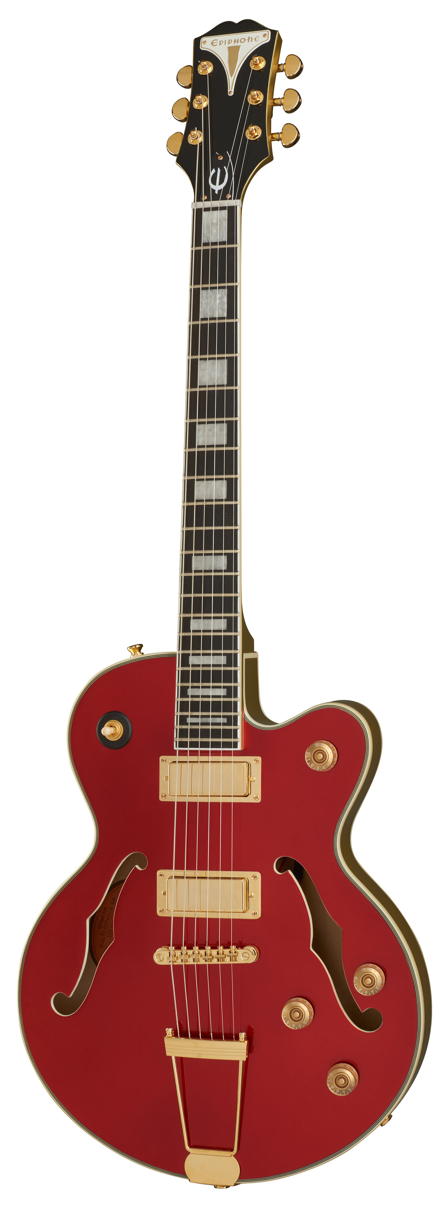 фото Гитара полуакустическая epiphone uptown kat es ruby red metallic