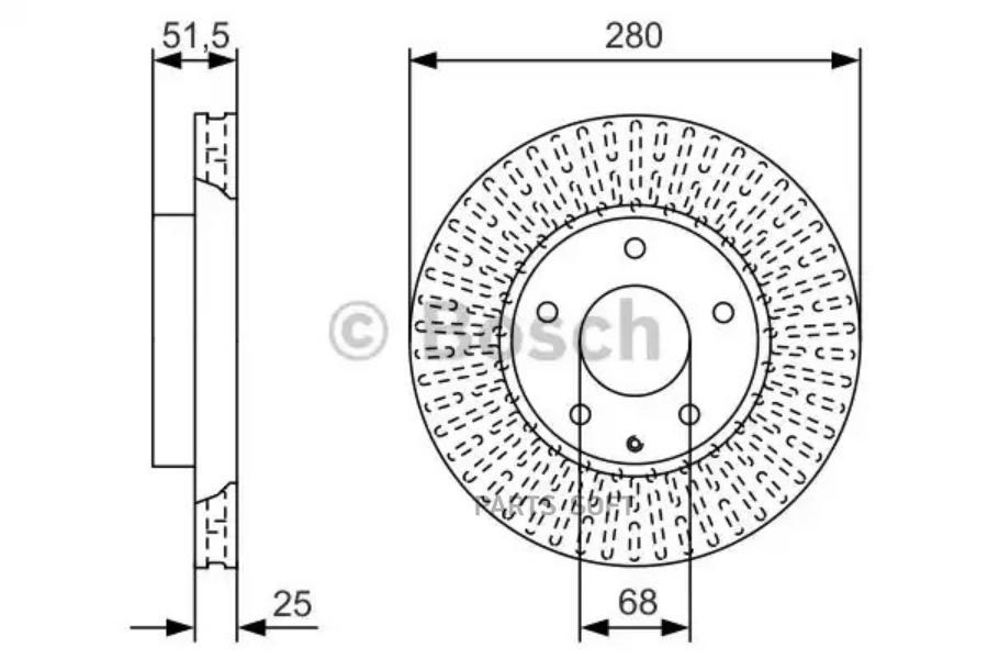 

Тормозной диск Bosch комплект 1 шт. 0986479C36
